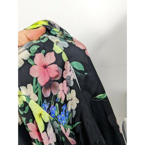 TED BAKER LONDON NWT Black Camylle Pergola Floral Midi Dress Size 12 - Picture 8 of 9